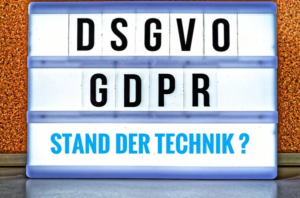 Dsdgvo Und Dsgvo Datenschutzgrundverordnung Der Deutschen Dsgvo Allgemeine Datenschutzverordnung Und — Stockfoto