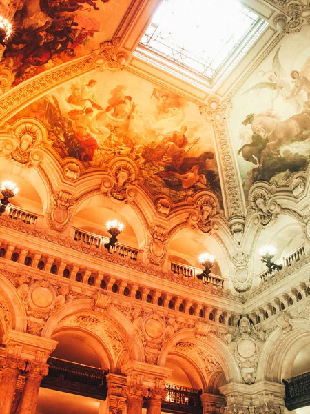 Schöne Decke Und Interieur Der Oper Paris Französisch Opera — Stockfoto