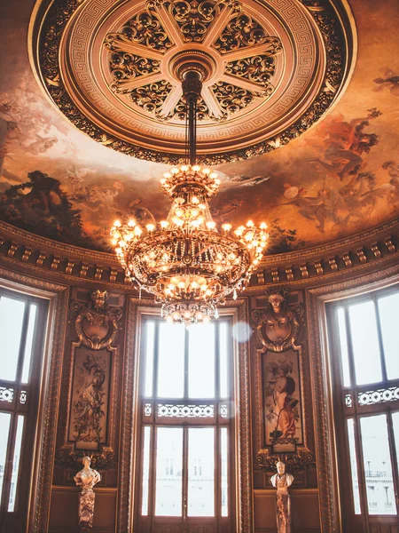 Schöne Decke Und Interieur Der Oper Paris Französisch Opera — Stockfoto