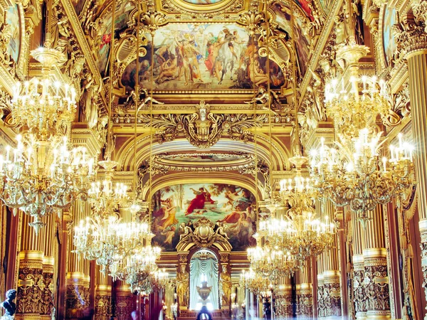 Schöne Decke Und Interieur Der Oper Paris Französisch Opera — Stockfoto