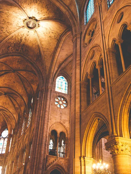 Notre Dame Paris Fransa Avrupa Ile Kilisenin Pencere Modern Optik — Stok fotoğraf