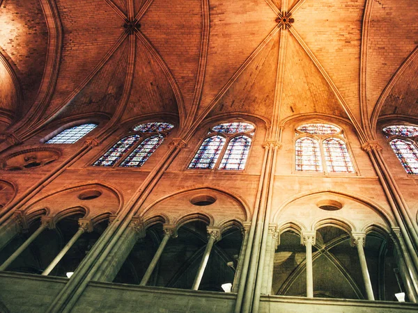 Notre Dame Paris Fransa Avrupa Ile Kilisenin Pencere Modern Optik — Stok fotoğraf