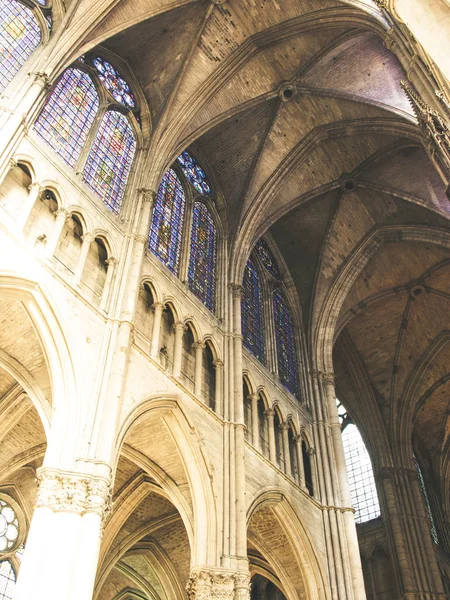 Notre Dame Paris Fransa Avrupa Ile Kilisenin Pencere Modern Optik — Stok fotoğraf