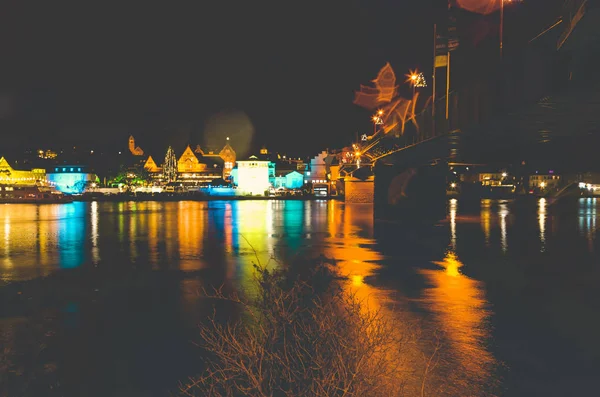 Traben Trarbach Ten Tijde Van Kerstmarkt Duitsland 2018 Met Oevers — Stockfoto