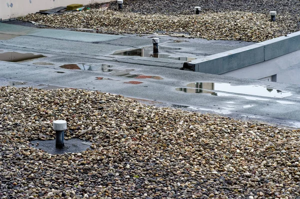 Сломанная Плоская Крыша Макро Сломанной Резиной — стоковое фото