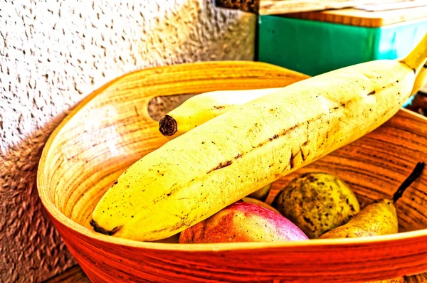 Fruit basket with older fruits