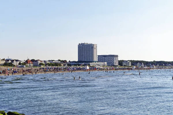 Harbor Warnemuende Fishing Boats Waves Baltic Sea Mecklenburg Vorpommern Germany — Stock Photo, Image