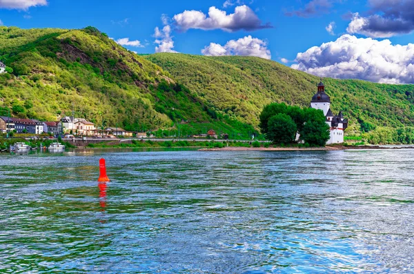 Kaub Rhineland Pfalzalmanya Avrupa Daki Ren Kalesi Pfalzgrafenstein Zoll Kalesi — Stok fotoğraf