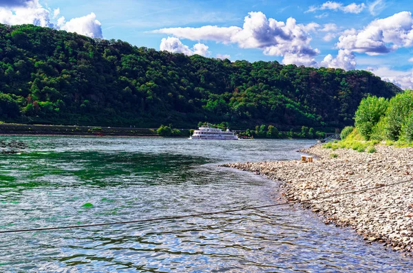 Jetty Sur Rhin Kamp Bornhofen Rhénanie Palatinat Allemagne Europe Photographié — Photo