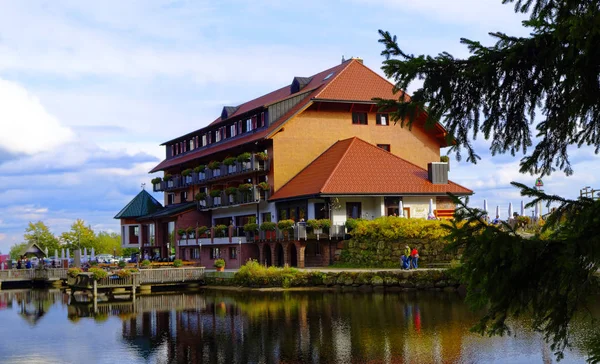 Mummelsee Floresta Negra Perto Achern Baden Wurttemberg Alemanha Europa Com — Fotografia de Stock