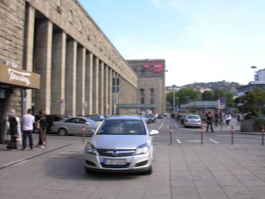 Stuttgart 21 Protesto Kampı Stuttgart ana istasyonu ve Almanya'da şantiye ile fotoğraflandı 2011.09.29