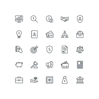 Piksel mükemmel iş Icon Set