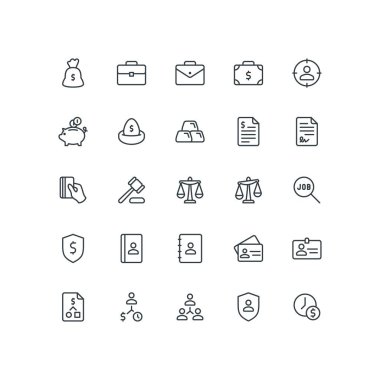 Piksel mükemmel iş Icon Set