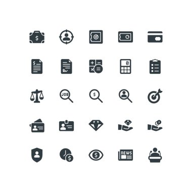 Piksel mükemmel iş Icon Set