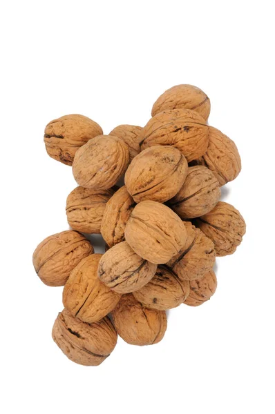 Walnuts White Background View — Stock Photo, Image