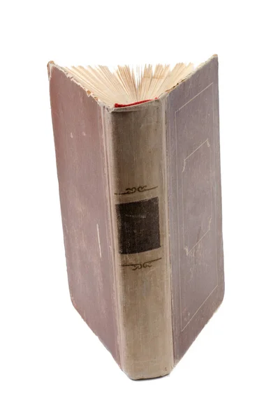 Beyaz bir arka plan üzerinde dik kahverengi bir kitaptır. Önden görünüm.
