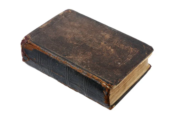 Beyaz bir arka plan üzerinde eski vintage kitap. Önden görünüm.