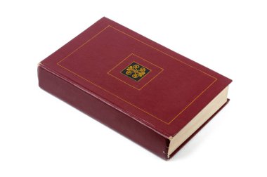 Kitap beyaz arka plan üzerinde izole. Önden görünüm.