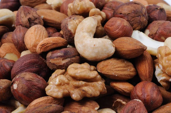 Mix Nuts Close Front View — Stock Photo, Image