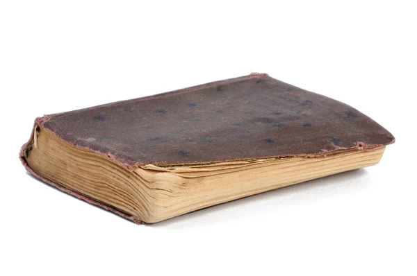 Vecchio Libro Epoca Isolato Sfondo Bianco Vista Frontale — Foto Stock