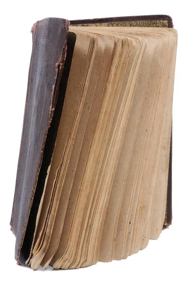 Old Vintage Book Upright White Background Front View — Stock Photo, Image