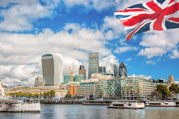 Ciudad Londres Con Barcos Reino Unido —  Fotos de Stock