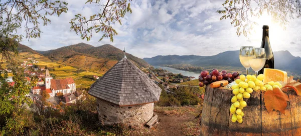 White Wine Barrel Famous Vineyard Wachau Spitz Austria — Stock Photo, Image