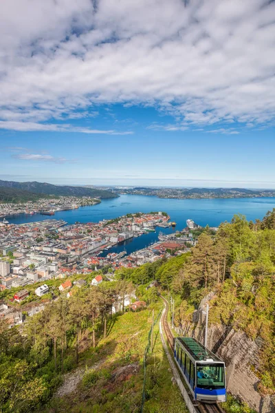 Bergen Város Lift Norvégia — Stock Fotó