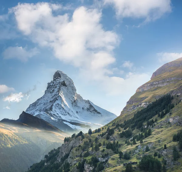 Matterhorn Κατά Ηλιοβασίλεμα Στις Ελβετικές Άλπεις Περιοχή Ζερμάτ Ελβετία — Φωτογραφία Αρχείου