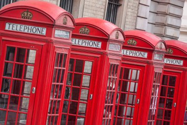 Kırmızı telefon kutuları, Londra, İngiltere