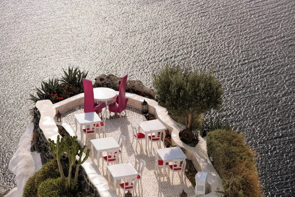 Restaurant Auf Der Insel Santorini Griechenland — Stockfoto