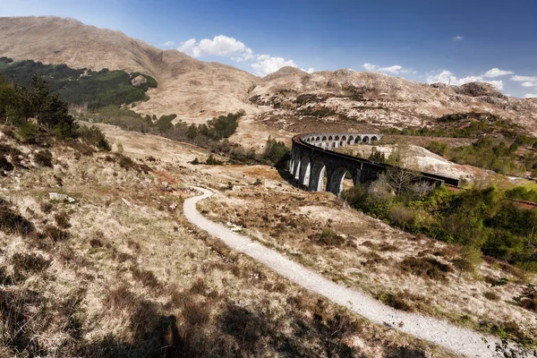 Glenfinnan Viaduto Ferroviário Escócia — Fotografia de Stock