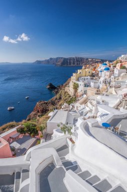 Oia Köyü kilise Santorini Adası Yunanistan