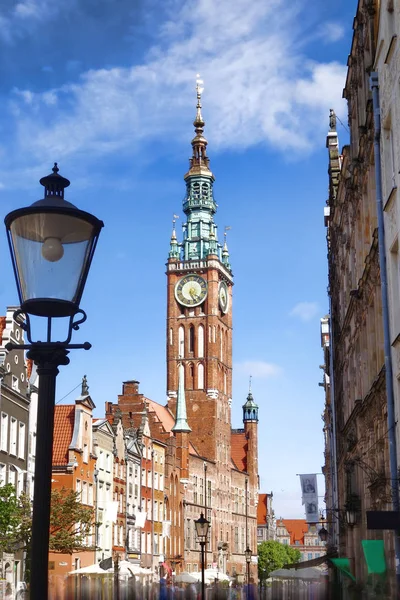 Gdansk cidade com prefeitura na Polônia — Fotografia de Stock