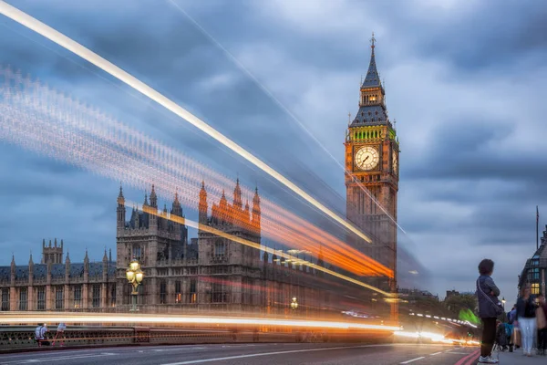 Akşamları Big Ben, Londra, Birleşik Krallık — Stok fotoğraf