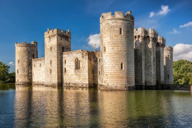 Historic Bodiam Castle in East Sussex, England clipart