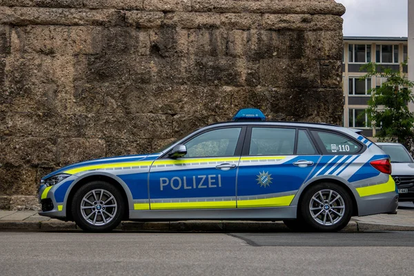 München August 2018 Ein Geparktes Polizeiauto Bmw Bayern Auf Einer — Stockfoto