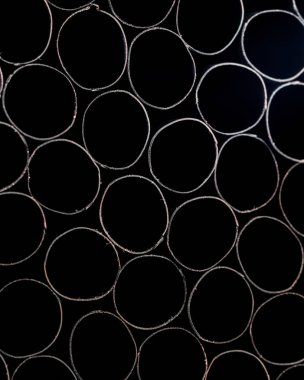 Birçok yan - yakından görmek parlayan ışıkla plastik çubuk siyah