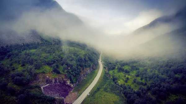 Panorama Landscape Norway View Road Valley Norwegian View Mountain — Stock Photo, Image