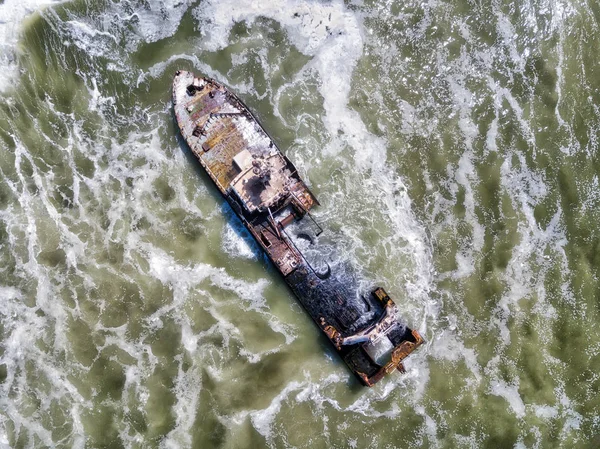 Naufragio Largo Costa Del Esqueleto Namibia Occidental Tomado Enero 2018 — Foto de Stock