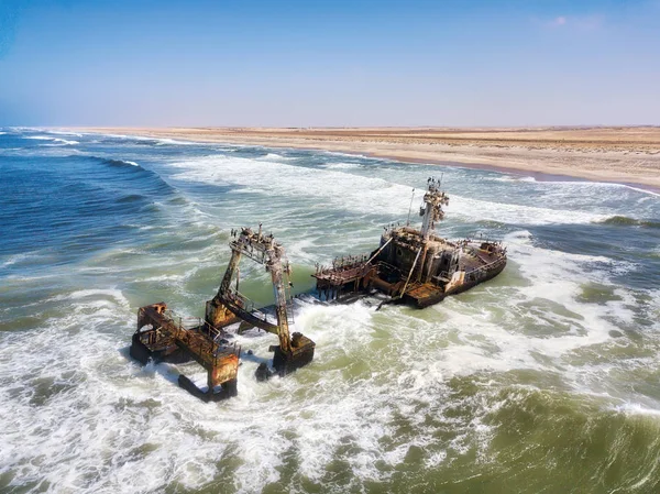 Fartyg Vrak Längs Skelett Kusten Västra Namibia Tagit Januari 2018 — Stockfoto