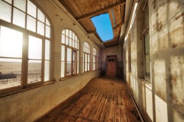 Kolmanskop terk edilmiş Diamond Mine Güney Ocak 2018 yılında alınan Namibya