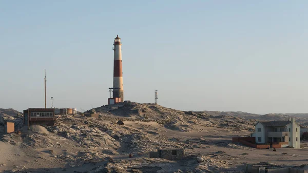 Leuchtturm Lüderitz Bei Sonnenuntergang Aufgenommen Januar 2018 — Stockfoto