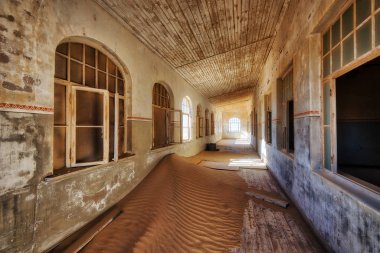 Kolmanskop terk edilmiş Diamond Mine Güney Ocak 2018 yılında alınan Namibya