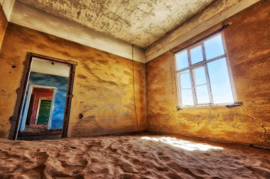 Kolmanskop terk edilmiş Diamond Mine Güney Ocak 2018 yılında alınan Namibya