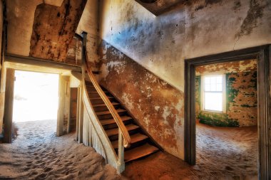 Kolmanskop terk edilmiş Diamond Mine Güney Ocak 2018 yılında alınan Namibya