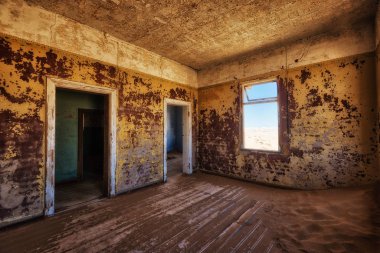 Kolmanskop terk edilmiş Diamond Mine Güney Ocak 2018 yılında alınan Namibya