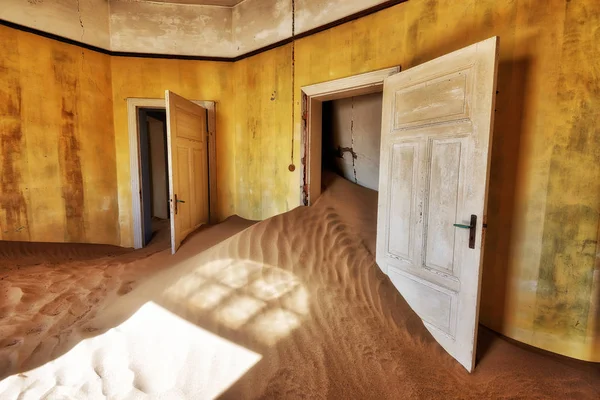 Miniera Diamanti Deserta Kolmanskop Nel Sud Della Namibia Scattata Nel — Foto Stock