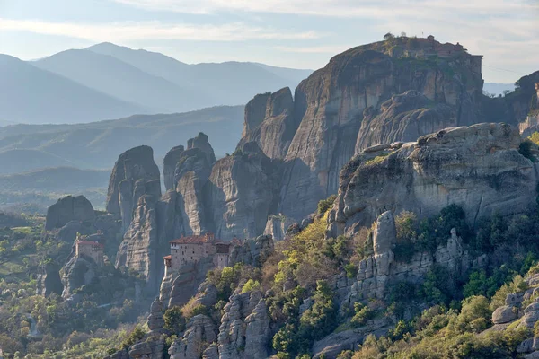 Meteora, Kuzey Yunanistan'ın bahar 2018 manastırda