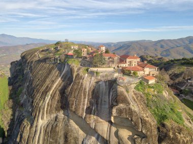 Meteora, Kuzey Yunanistan'ın bahar 2018 manastırda
